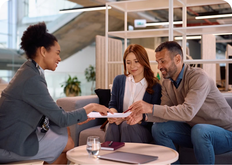 Professional consultation in modern office setting