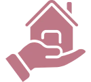 Hand holding a house icon