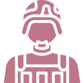 Simplified soldier graphic design